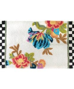 MacKenzie-Childs Flower Market Bath Rug White - Large