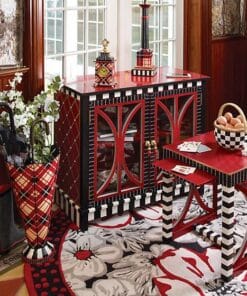 MacKenzie-Childs Courtly Check Basket - Large, view 3