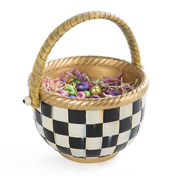 MacKenzie-Childs Courtly Check Basket - Large - Image 2