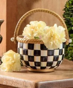 MacKenzie-Childs Courtly Check Basket - Small - Image 2