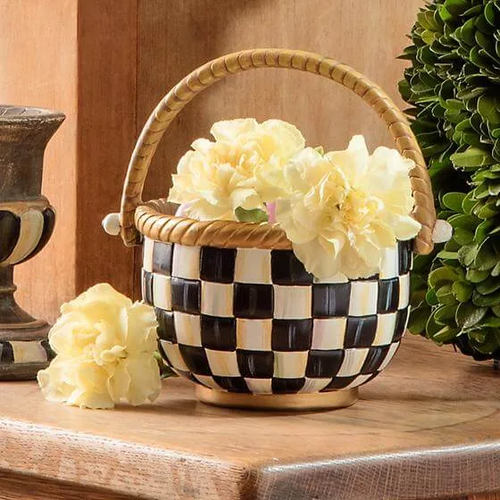 MacKenzie-Childs Courtly Check Basket - Small - Image 2