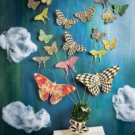 MacKenzie-Childs Butterfly Duo - Courtly Check - Image 3