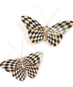 MacKenzie-Childs Butterfly Duo - Courtly Check