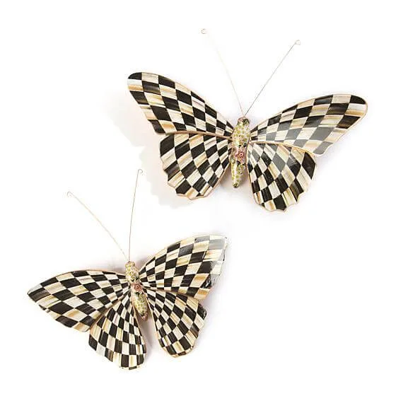 MacKenzie-Childs Butterfly Duo - Courtly Check