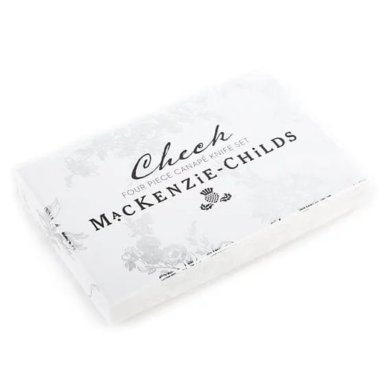 MacKenzie-Childs Check Canape Knives - Set of 4 - Image 3