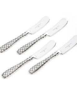 MacKenzie-Childs Check Canape Knives - Set of 4