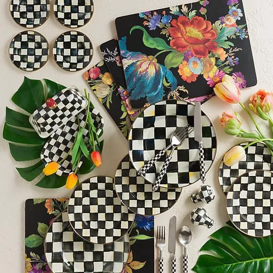 MacKenzie-Childs Supper Club 3-Piece Place Setting - Courtly Check - Image 2