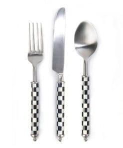 MacKenzie-Childs Supper Club 3-Piece Place Setting - Courtly Check