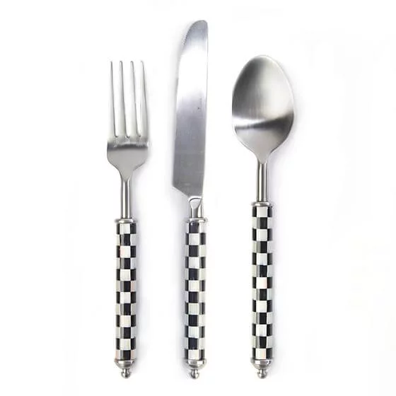 MacKenzie-Childs Supper Club 3-Piece Place Setting - Courtly Check