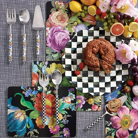MacKenzie-Childs Supper Club Pie Server - Courtly Check - Image 2