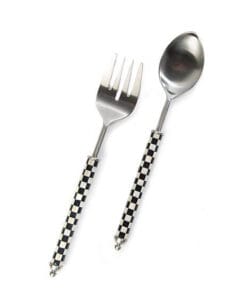 MacKenzie-Childs Supper Club Salad Serving Set - Courtly Check