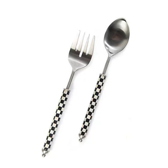 MacKenzie-Childs Supper Club Salad Serving Set - Courtly Check