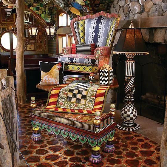 MacKenzie-Childs Zig Zag Waste Bin - Image 6