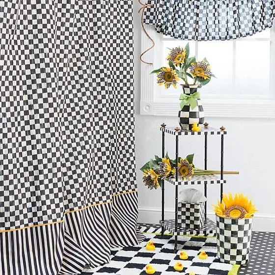 MacKenzie-Childs Courtly Check Shower Curtain - Image 5
