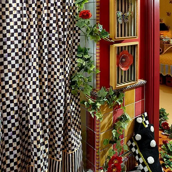 MacKenzie-Childs Courtly Check Shower Curtain - Image 4