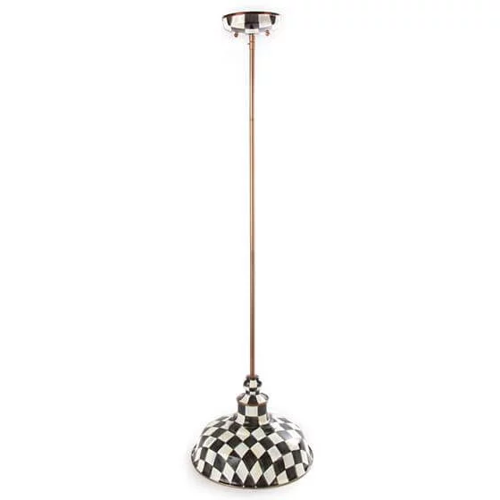 MacKenzie-Childs Courtly Check Barn Pendant Lamp - 12" - Image 3