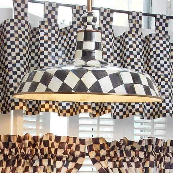 MacKenzie-Childs Courtly Check Barn Pendant Lamp - 18″, view 4