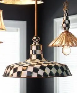 MacKenzie-Childs Courtly Check Barn Pendant Lamp - 18″, view 2