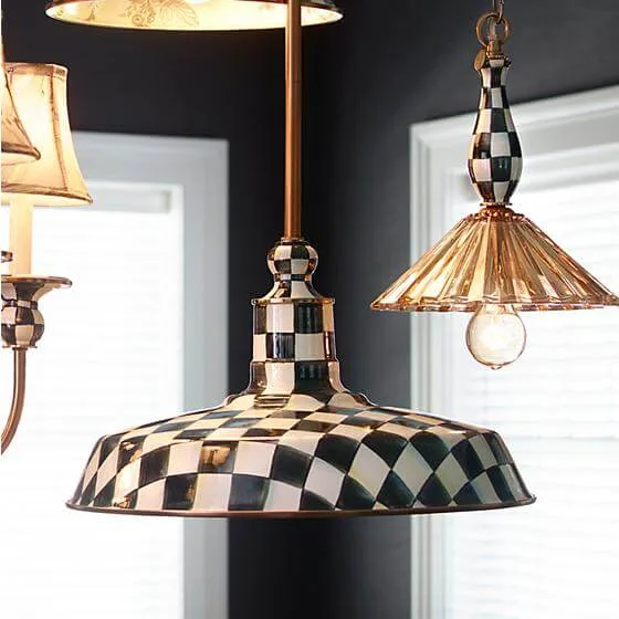 MacKenzie-Childs Courtly Check Barn Pendant Lamp - 18″, view 2