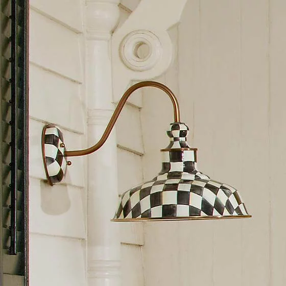 MacKenzie-Childs Courtly Check Barn Sconce - 12" - Image 2