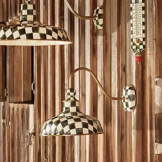 MacKenzie-Childs Courtly Check Barn Sconce - 12" - Image 5
