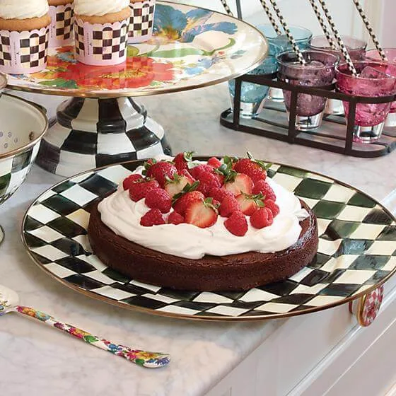 MacKenzie-Childs Courtly Check Enamel Serving Platter - Image 2