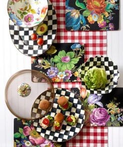 MacKenzie-Childs Courtly Check Enamel Serving Platter, view 3
