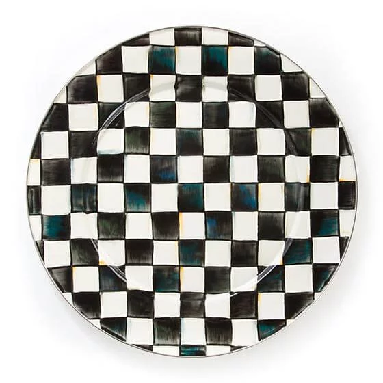 MacKenzie-Childs Courtly Check Enamel Serving Platter