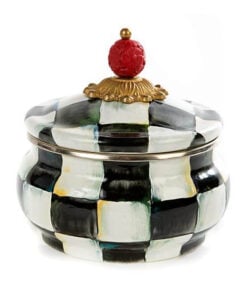 MacKenzie-Childs Courtly Check Enamel Squashed Pot