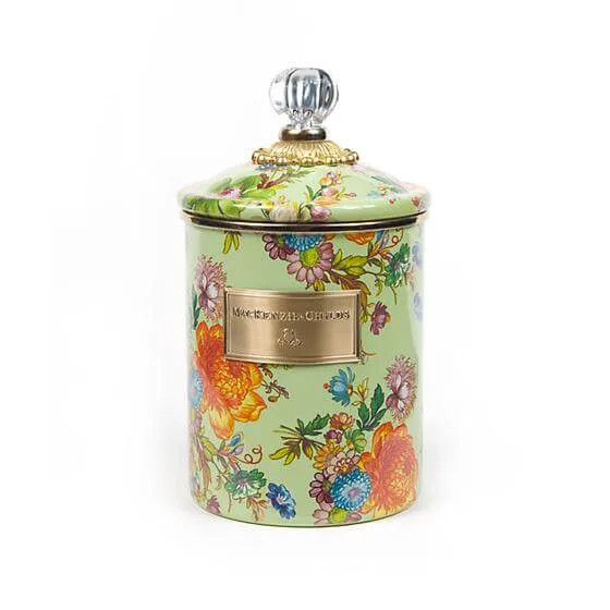 MacKenzie-Childs Flower Market Medium Canister - Green