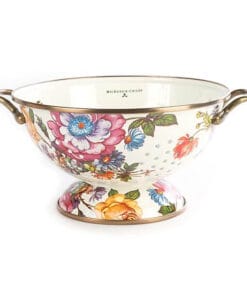 MacKenzie-Childs Flower Market Large Colander - White