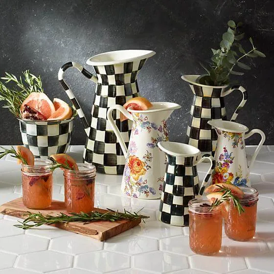 MacKenzie-Childs Courtly Check Practical Pitcher - Medium - Image 2