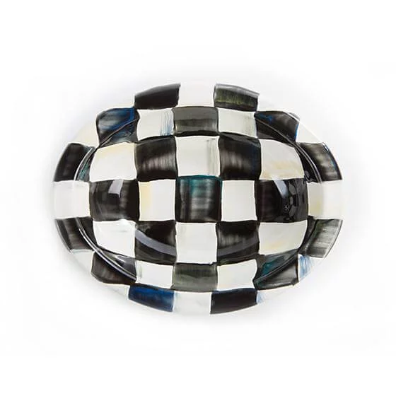 MacKenzie-Childs Courtly Check Enamel Soap Dish - Image 2