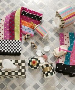 MacKenzie-Childs Courtly Check Standard Tissue Box Cover - Image 6