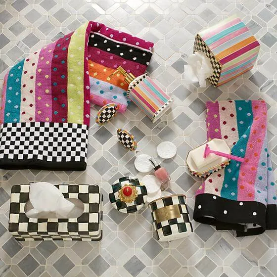 MacKenzie-Childs Courtly Check Standard Tissue Box Cover - Image 6