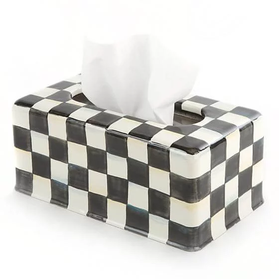 MacKenzie-Childs Courtly Check Standard Tissue Box Cover