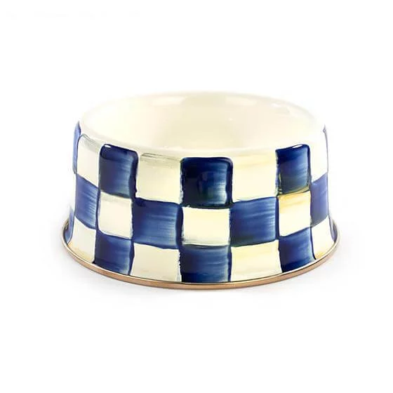 MacKenzie-Childs Royal Check Pet Dish - Medium