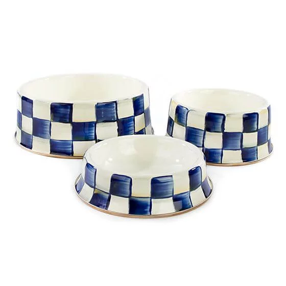 MacKenzie-Childs Royal Check Pet Dish - Large - Image 2