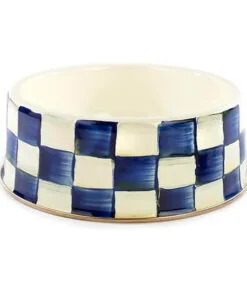 MacKenzie-Childs Royal Check Pet Dish - Large