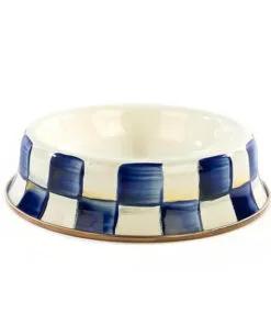 MacKenzie-Childs Royal Check Cat Dish