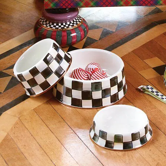 MacKenzie-Childs Courtly Check Enamel Pet Dish - Large - Image 2