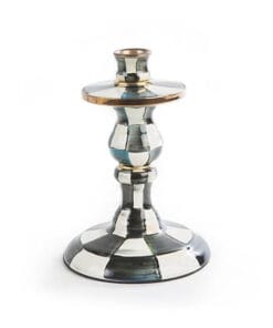MacKenzie-Childs Courtly Check Enamel Candlestick - Small