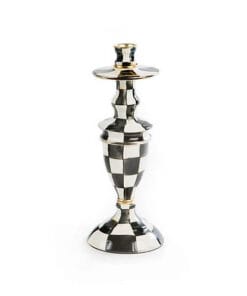 MacKenzie-Childs Courtly Check Enamel Candlestick - Medium
