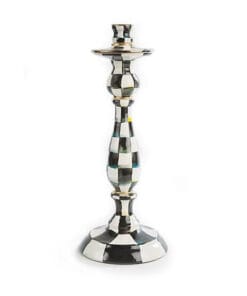 MacKenzie-Childs Courtly Check Enamel Candlestick - Large