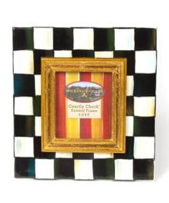 MacKenzie-Childs Courtly Check Enamel Frame - 2.5" x 3"
