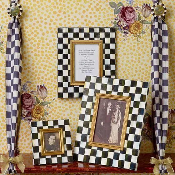 MacKenzie-Childs Courtly Check Enamel Frame - 4" x 6" - Image 3