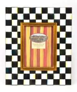 MacKenzie-Childs Courtly Check Enamel Frame - 5" x 7"