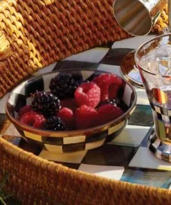 MacKenzie-Childs Courtly Check Enamel Relish Dish, view 4