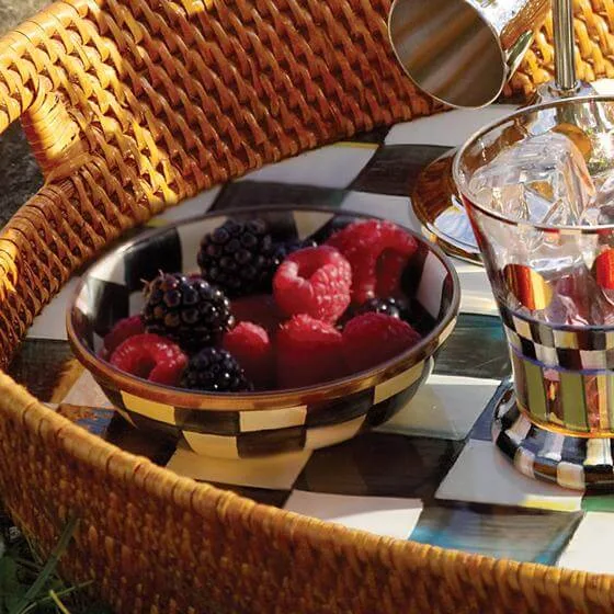 MacKenzie-Childs Courtly Check Enamel Relish Dish, view 4