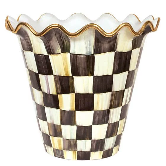 MacKenzie-Childs Courtly Check Jumbo Flower Pot